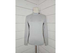 NWT Adidas ClimaCool medium grey & black long sleeve mock neck training shirt